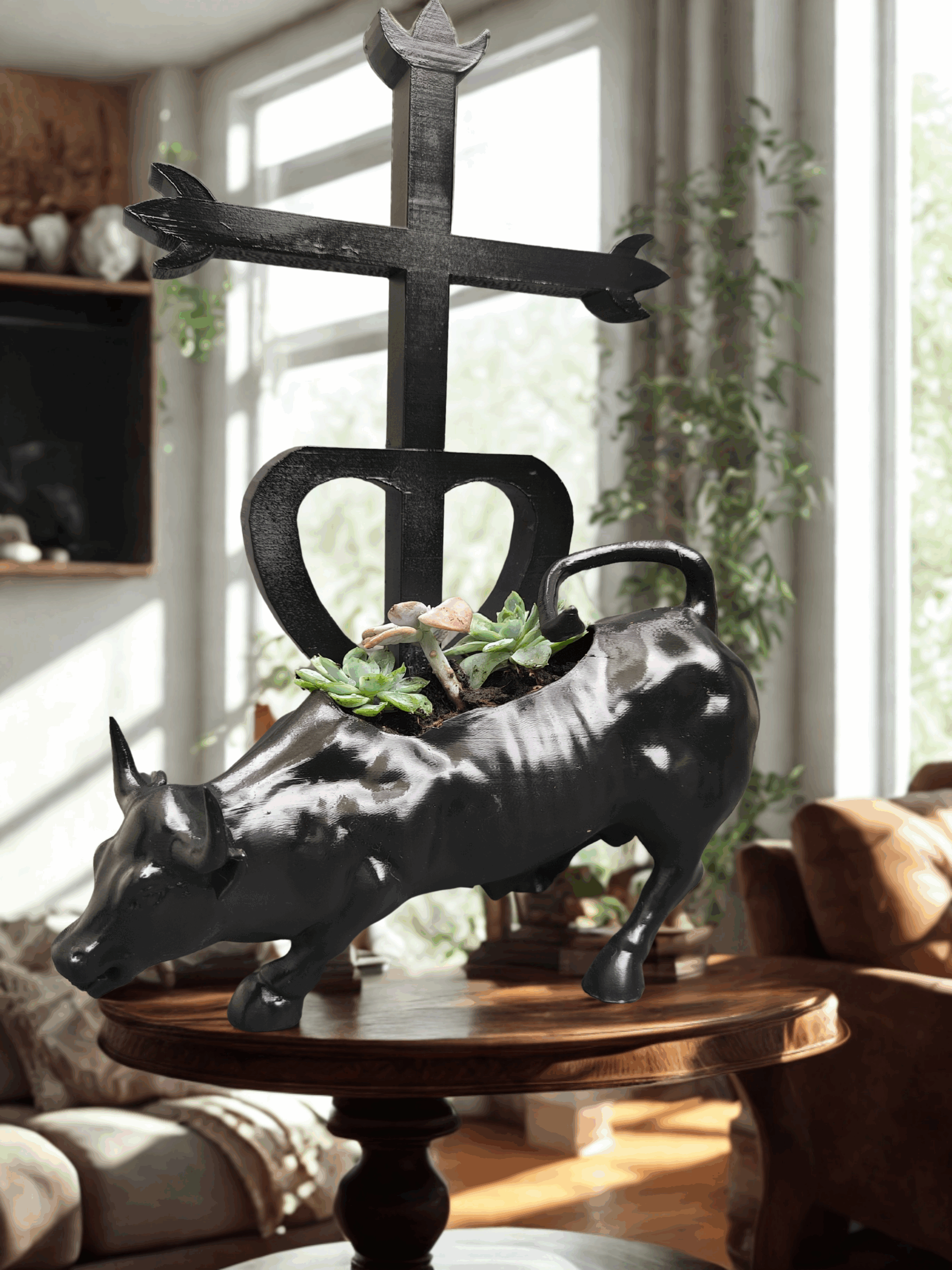 LE TAUREAU Pot de fleur